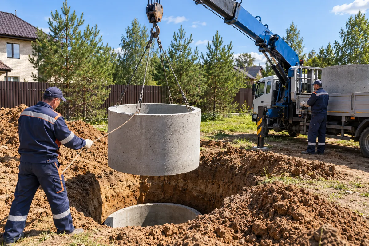 Монтаж колец манипулятором